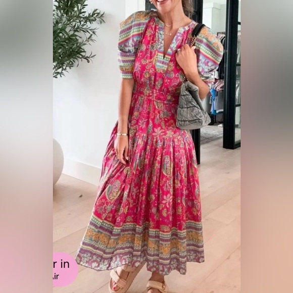 Current Air Dresses & Skirts - Floral Pink Maxi Dress